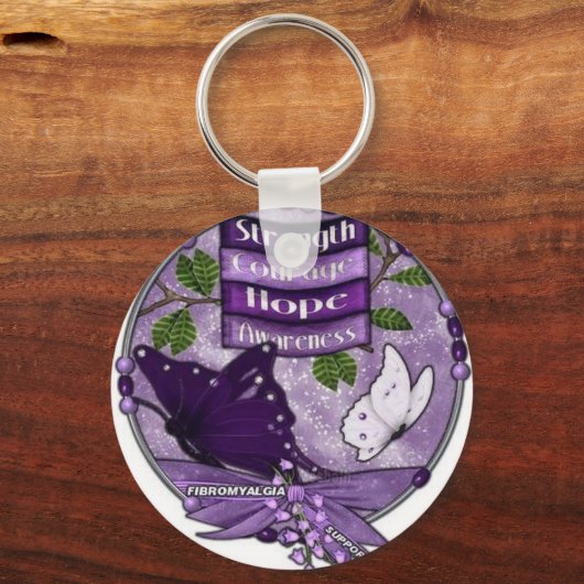 Fibromyalgie sleutelring sleutelhanger (Voorkant)