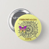 FIBROMYALGIE SPELD VAN HOOP - GEEL RONDE BUTTON 5,7 CM (Voorkant /achterkant)