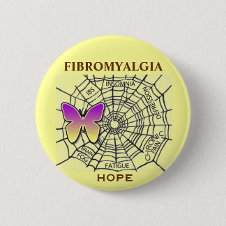 FIBROMYALGIE SPELD VAN HOOP - GEEL RONDE BUTTON 5,7 CM