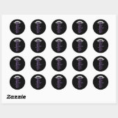 Fibromyalgie Spoonie & Fibro bewustzijn Dit is Ronde Sticker (Vel)