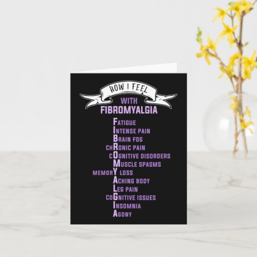 Fibromyalgie Spoonie en fibro bewustzijn Dit is M Kaart (Gele Bloem)