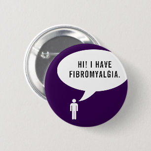 FIBROMYALGIE spraakbel Ronde Button 5,7 Cm