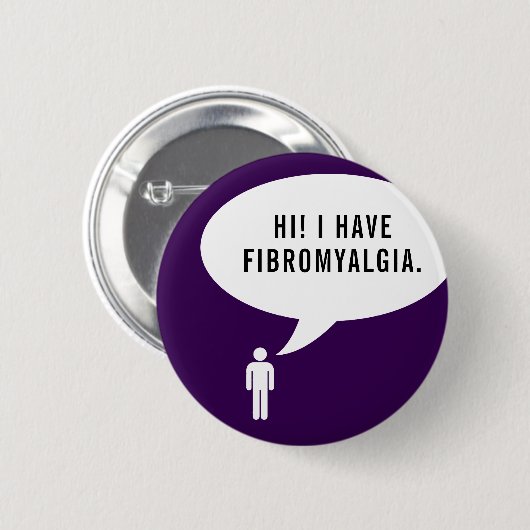 FIBROMYALGIE spraakbel Ronde Button 5,7 Cm (Voorkant /achterkant)