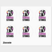 Fibromyalgie stinkt ronde sticker (Vel)