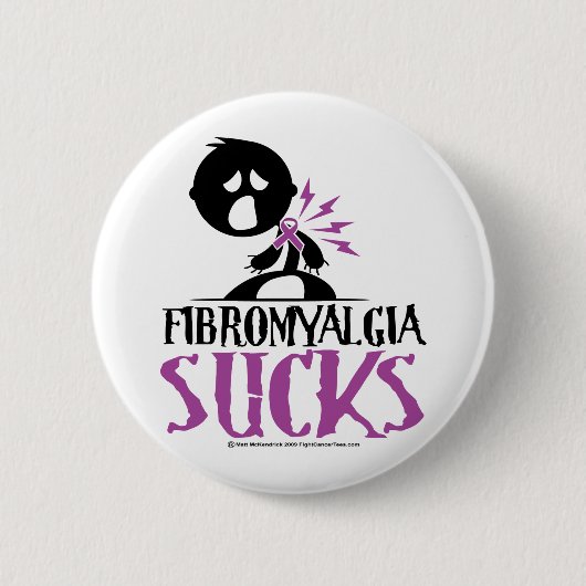 Fibromyalgie Sucks Ronde Button 5,7 Cm (Voorkant)