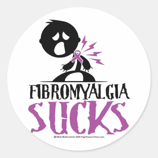 Fibromyalgie Sucks Ronde Sticker (Voorkant)