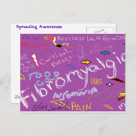 Fibromyalgie Symptomen Briefkaart (Voorkant / Achterkant)