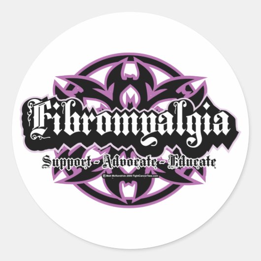 Fibromyalgie Tribal Ronde Sticker (Voorkant)