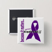 Fibromyalgie Vierkante Button 5,1 Cm (Voorkant /achterkant)