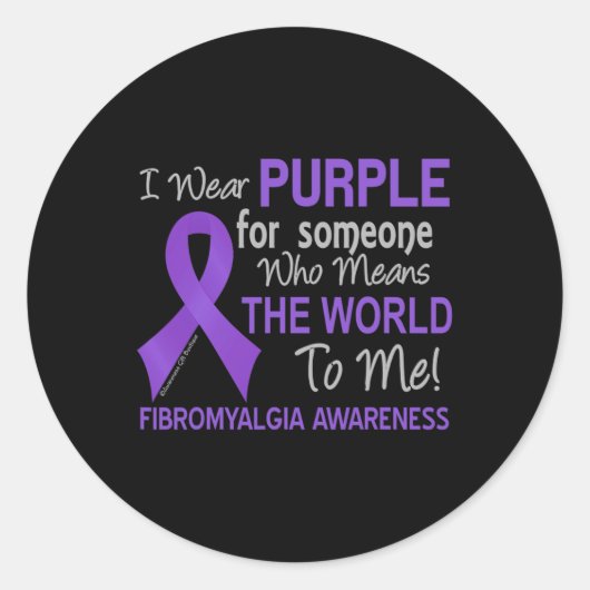 Fibromyalgie voor iemand die de wereld wil ronde sticker (Voorkant)