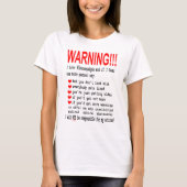 Fibromyalgie Waarschuwing T - shirts (Voorkant)