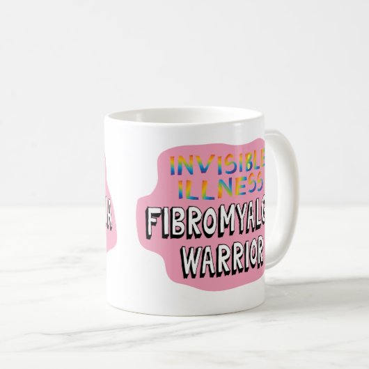 Fibromyalgie Warrior Awareness disability fighter Koffiemok (Voorkant rechts)