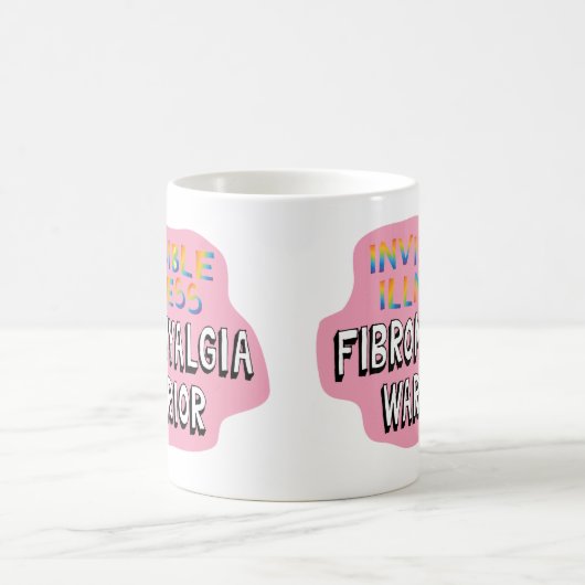 Fibromyalgie Warrior Awareness disability fighter Koffiemok (Center)