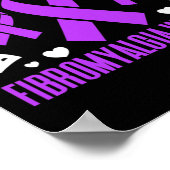 Fibromyalgie Warrior Brave Sterke Veerkrachtige Fi Poster (Hoek)