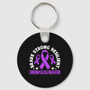 Fibromyalgie Warrior Brave Sterke Veerkrachtige Fi Sleutelhanger