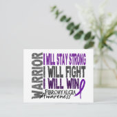 Fibromyalgie Warrior Briefkaart (Staand voorkant)