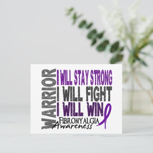 Fibromyalgie Warrior Briefkaart (Staand voorkant)