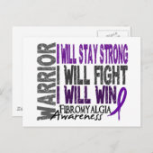 Fibromyalgie Warrior Briefkaart (Voorkant / Achterkant)