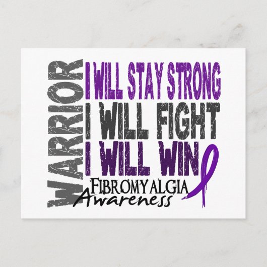 Fibromyalgie Warrior Briefkaart (Voorkant)
