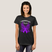 Fibromyalgie Warrior Butterfly Fibro Awareness Fig T-shirt (Voorkant volledig)