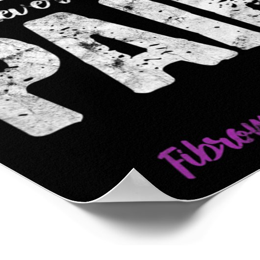 Fibromyalgie Warrior Chronische Pijn Fibro Awarene Poster (Hoek)