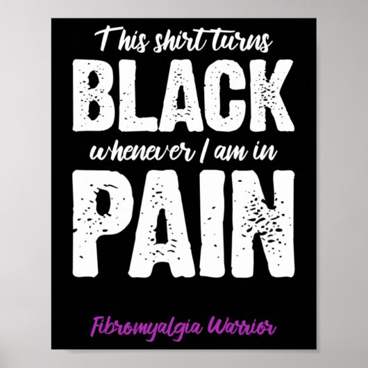 Fibromyalgie Warrior Chronische Pijn Fibro Awarene Poster (Voorkant)