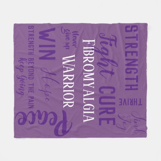 Fibromyalgie Warrior deken (Voorkant (Horizontaal))
