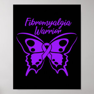 Fibromyalgie Warrior Fibro Awareness Paarse Butter Poster
