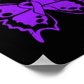 Fibromyalgie Warrior Fibro Awareness Paarse Butter Poster (Hoek)