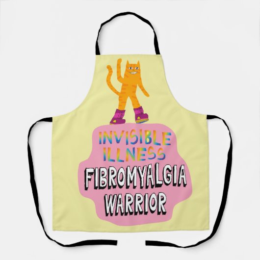 Fibromyalgie warrior fibroziekte onzichtbare pijn schort (Voorkant)