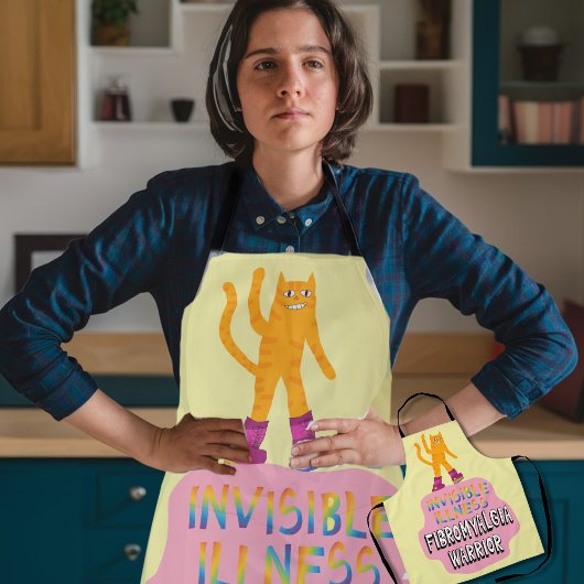 Fibromyalgie warrior fibroziekte onzichtbare pijn schort
