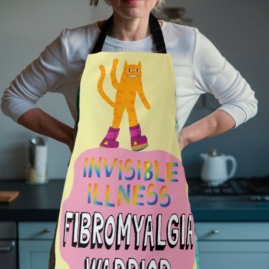 Fibromyalgie warrior fibroziekte onzichtbare pijn schort