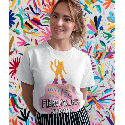 Fibromyalgie warrior fibroziekte onzichtbare pijn t-shirt