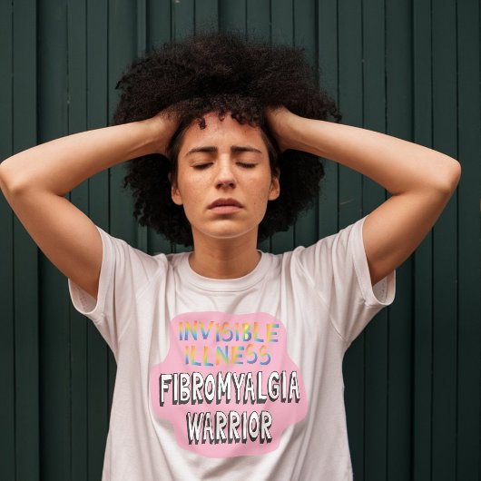 Fibromyalgie warrior fibroziekte onzichtbare pijn t-shirt
