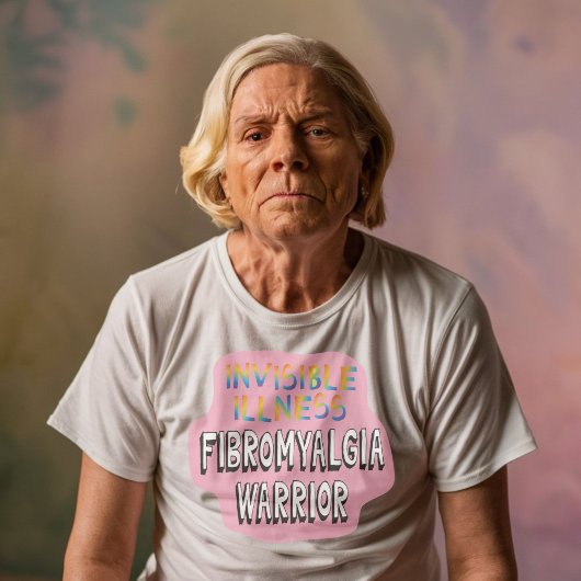 Fibromyalgie warrior fibroziekte onzichtbare pijn t-shirt