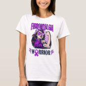 Fibromyalgie Warrior geloven en vechten T-shirt (Voorkant)