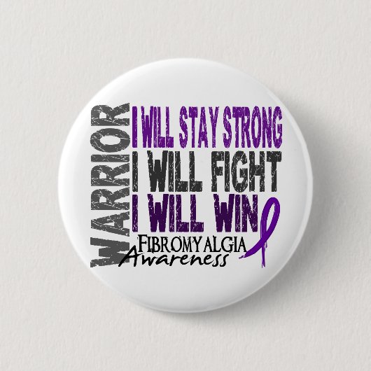 Fibromyalgie Warrior Ronde Button 5,7 Cm (Voorkant)