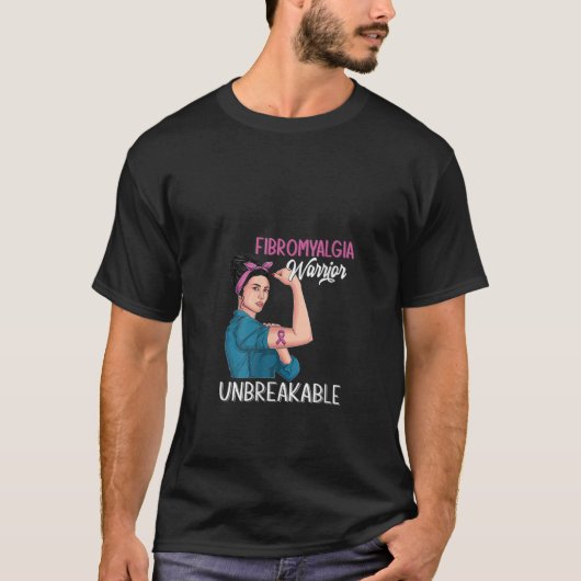 Fibromyalgie Womens Bewustheid Aankomst Onbreekbaa T-shirt (Voorkant)