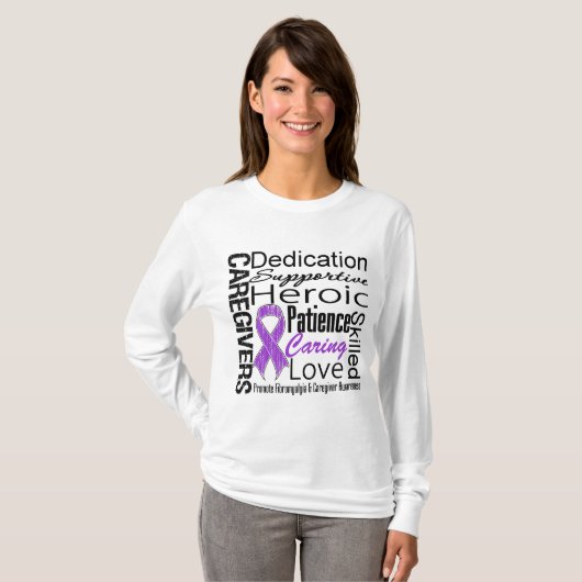 Fibromyalgie Zorgverleners Collage T-shirt (Voorkant volledig)
