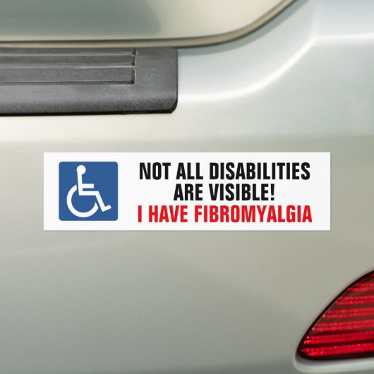 Fibromyalgiebewustzijn Bumpersticker (Op auto)
