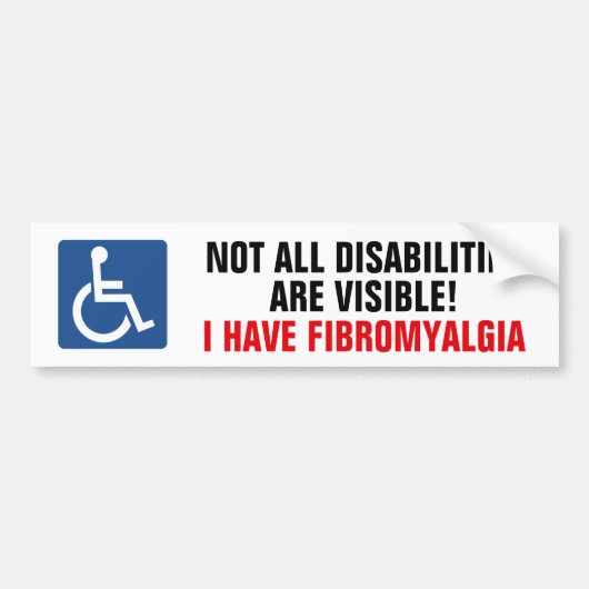 Fibromyalgiebewustzijn Bumpersticker (Voorkant)