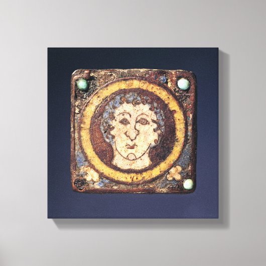 Fibula met het gezicht van een jong man canvas afdruk (Voorkant)