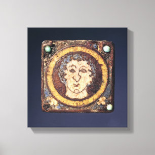 Fibula met het gezicht van een jong man canvas afdruk