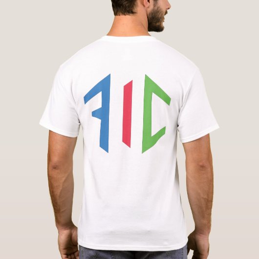 FIC "Buffoon achter de machine" volwassen T-shirt (Achterkant)