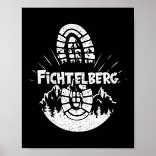 fichtelberg duitsland veacatie hiker poster