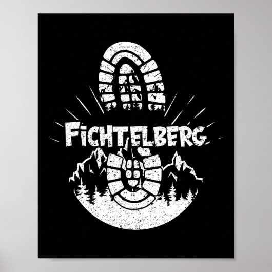 fichtelberg duitsland veacatie hiker poster (Voorkant)