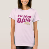 Fictie Diva Sassy Auteur ontwerpslogan T-shirt (Voorkant)