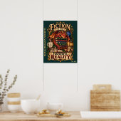 Fictie is mijn favoriete realiteit | Boekendoder Poster (Keuken)
