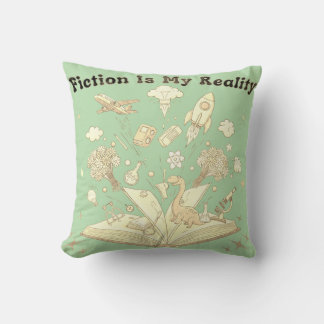 Fictie is mijn realiteit | Boekenliefhebber Fantas Kussen