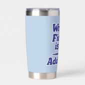 Fictie schrijven is mijn verslaving zegt auteur geïsoleerde drinkbeker (Voorkant)